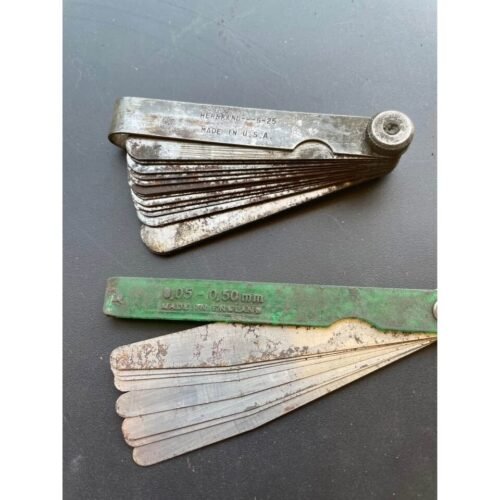 Two vintage feeler gauges